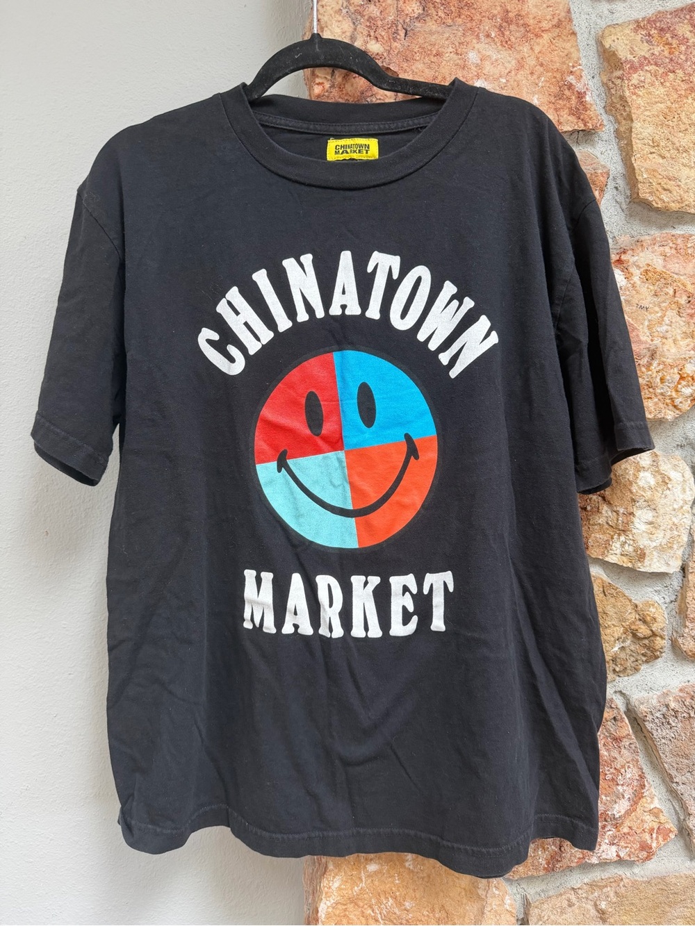 Chinatown Market Black Smiley Graphic Tee